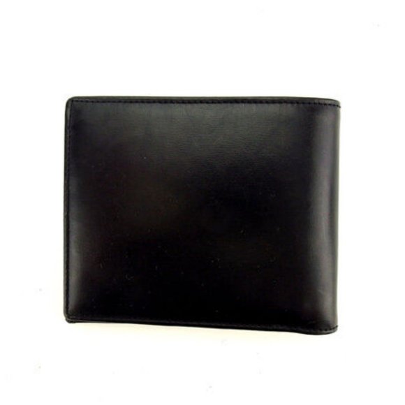 Cartier Wallet Purse Bifold Black Silver Mens Authentic Used - Picture 3 of 6